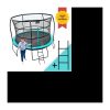 Starflex Pro Trampolin Ø 366 cm – Leiter inklusive – Grün und Schwarz – 2 globale Sicherheitspatente – Hypersportliches Design