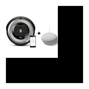 Vernetzter Roboterstaubsauger + kostenloser Google Nest Mini-Sprachassistent IROBOT ROOMBA E5154