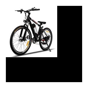 Mountainbike-Elektrofahrrad, 26-Zoll-Räder, doppellagige Aluminiumlegierungsfelge – Schwarz