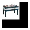 Tischfußball – Teleskopstangen + Münzmechanismus – Blau – GARLANDO – Deluxe Outdoor