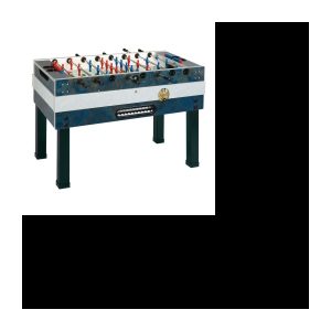 Tischfußball – Teleskopstangen + Münzmechanismus – Blau – GARLANDO – Deluxe Outdoor