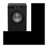 Frontwaschmaschine – 8 kg – 1200 U/min – A+++ – Schwarz lackiert BEKO – LLF082B1 –