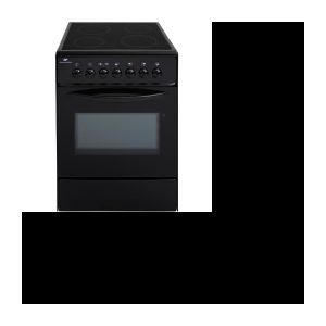 Glaskeramik-Tischkocher – 4 Brenner – 1700 W – Elektroofen – Katalyse – 61 l – A – L60 x H85 cm – Schwarz CONTINENTAL EDISON CVMC6060B –