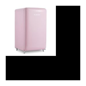 Klarstein PopArt Kühlschrank – Retro-Pop-Design A++ 108 l-13 l (2 Ablagen, Gemüseschublade, Gefrierfach) – Pink