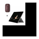 Microsoft Surface Go 4 GB RAM 64 GB SSD + burgunderfarbene Maus