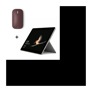 Microsoft Surface Go 4 GB RAM 64 GB SSD + burgunderfarbene Maus