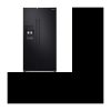 Amerikanischer Kühlschrank-501 L (357 + 144 L)-Belüftet kalt-A+-L 91,2 x H 178,9 cm-Schwarz SAMSUNG RS50N3503BC-