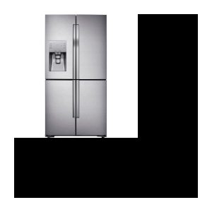 Amerikanischer Kühlschrank – 564 l (361 + 203 l) – belüftet, kalt, A+ – L 90,8 x H 182,5 cm – Anti-Spuren-Edelstahl SAMSUNG RF56J9040SR –