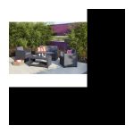 Gartenmöbel aus Kunstharzgeflecht ALLIBERT 4 Personen MONACO Grau