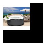 Aufblasbares Sprudel-Spa – 4 Personen – L 180 x H 70 cm – Grau