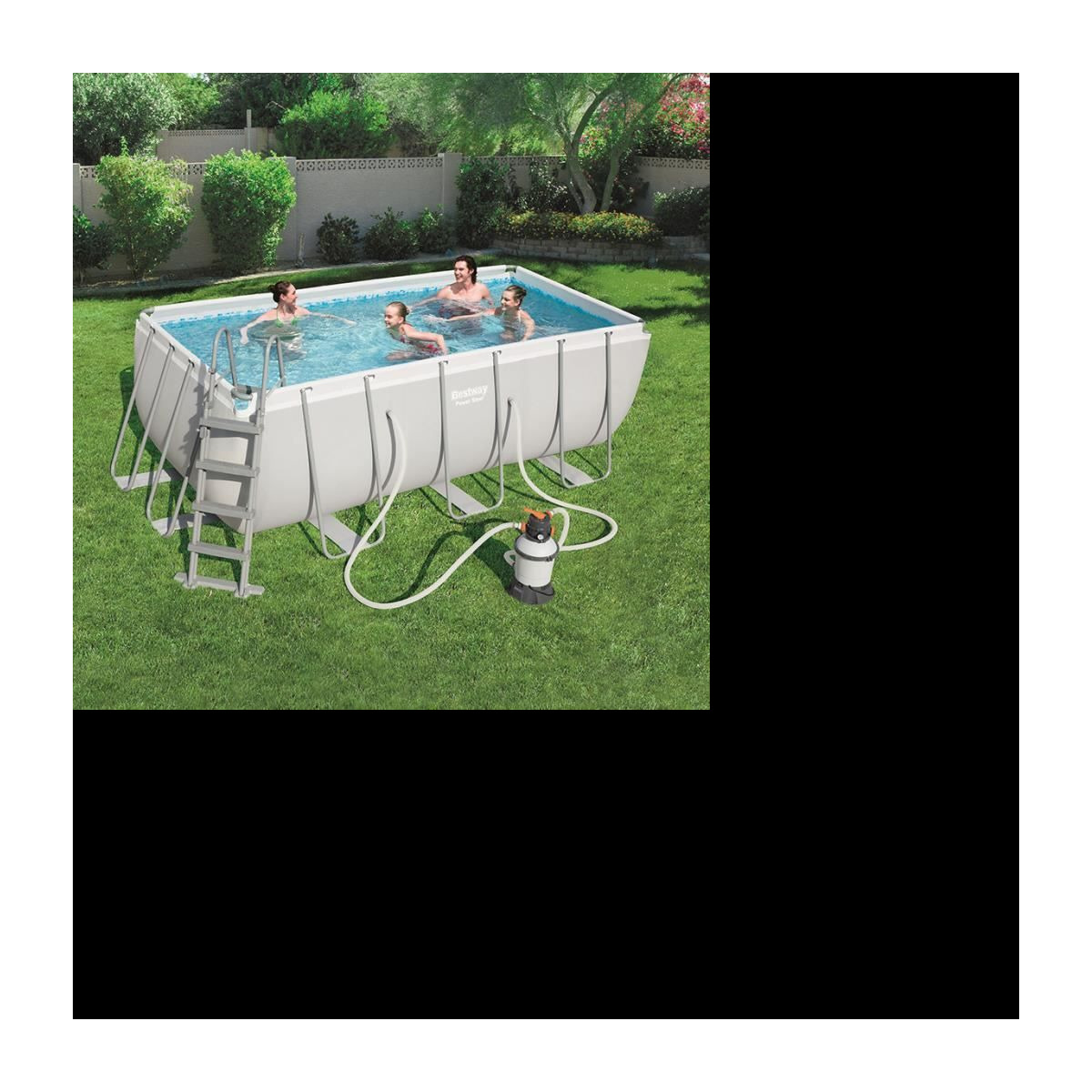 Bestway Röhrenschwimmbecken 4,12 m x 2,01 m x 1,22 m Sandfilter