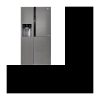US Eau’tonome Kühl- und Gefrierschrank – 591 l (394+197) – belüftete Kälte – A+ – L91,2 cm x H179 cm – Edelstahl – LG GSJ361DIDV