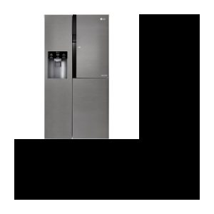 US Eau’tonome Kühl- und Gefrierschrank – 591 l (394+197) – belüftete Kälte – A+ – L91,2 cm x H179 cm – Edelstahl – LG GSJ361DIDV