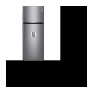 LG GTF7043PS hoher Kühlschrank mit Gefrierfach – 438 l (321+117) – belüftete Kälte A++ – L70 m x H178 cm – Edelstahl