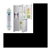 KÜHLSCHRANK US-AMERIKANISCHER KÜHLSCHRANK 3 Türen 601L Edelstahl A++ Belüfteter kalter No Frost LG Wasserspender