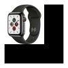 Apple Watch Series 5 Cellular 40 mm Space Black Edelstahlgehäuse mit schwarzem Sportarmband – S/M