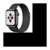 Apple Watch Series 5 Cellular 40 mm Edelstahlgehäuse in Space Black mit Milanaise-Armband in Space Black – S/M