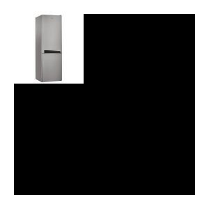 Kühlschrank mit Gefrierfach unten WHIRLPOOL BLF8001OX -339L (228+111)-Statische Kälte-A+-L60cm x H189cm-Edelstahl