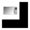 Schwarze Kombi-Mikrowelle mit Spiegeltür – 25 l – 900 W – Grill 1000 W – Konvektion 1000 W