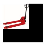 Einhell Hydraulik-Hubwagen TC-PT 2500 (Tragfähigkeit: 2.500 kg, Gabelraddurchmesser: 80 mm, automatisches Vertikalheben, geräuschlose Bewegung)