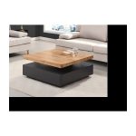 Moderner Wohnzimmer-Couchtisch 70 x 70 cm – Schwarz
