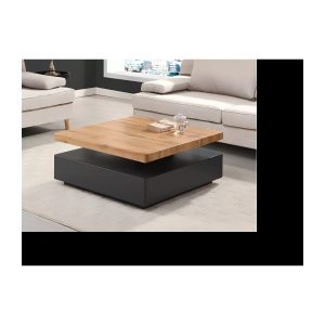 Moderner Wohnzimmer-Couchtisch 70 x 70 cm – Schwarz
