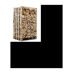 Box mit 3 Sternen 30 cm trockenem Brennholz – Palette mit gespaltenem Schnittholz von 2,1 m3
