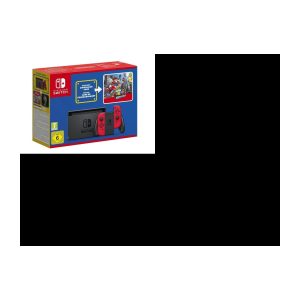 Nintendo Switch-Konsole • Rote Limited Edition + Super Mario Odyssey (Code) + Super Mario Bros.-Aufkleber. Der Film