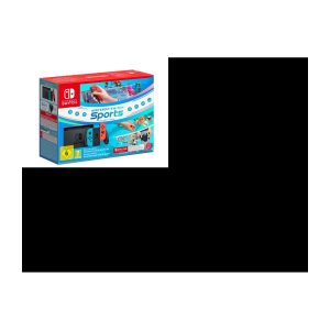 Nintendo Switch-Konsole • Neonblau und Neonrot + Nintendo Switch Sports (vorinstalliert) + 3 Monate NSO-Abonnement (Code)
