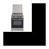 Gemischter Gas-/Elektro-Tischherd – 4 Brenner – Ofen mit natürlicher Konvektion – 65 L x B x L 60 x H 85 cm – Edelstahl