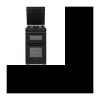 50×60 Doppelter Elektroherd – 4 schwarze Brenner CONTINENTAL EDISON