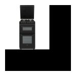 50×60 Doppelter Elektroherd – 4 schwarze Brenner CONTINENTAL EDISON