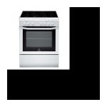 Glaskeramik-Tischherd – 4 Zonen – 6200 W – Elektroofen – Katalyse – 59 L – Klasse A – L 60 x H 85 cm – Weiß