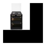 Gemischter Gas-/Elektro-Tischherd – 4 Zonen – Doppelter Elektroofen – 49 L – 38 L – A – L60 x H 85 cm BEKO FDF63110DBR