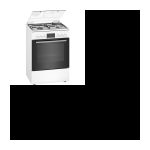 Kombikocher – 3 Gasbrenner und 1 Elektro – Vollständiger Ecoclean-Multifunktionsofen – 66 L – A – L 60 cm – Weiß