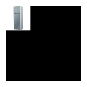Kombi-Kühlschrank 60 cm 318 l gebrauter Edelstahl Indesit TIAA12VSI1/1