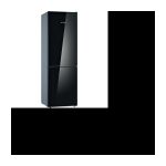 BOSCH KGV36VBEAS – Kombi-Kühlschrank – 307 L (213 + 94 L) – Geringe Frostkälte – L 60 x H 186 cm – Schwarz