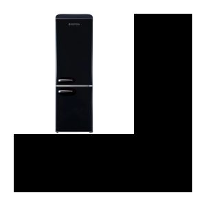 GEDTECH GCBV310BL Vintage-Kombinationskühlschrank – Schwarz – 310 l – Klasse E