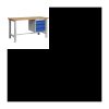 Professionelle Werkbank L. 1500 mm – 3-Schubladen-Version