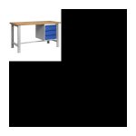 Professionelle Werkbank L. 1500 mm – 3-Schubladen-Version