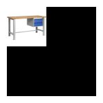 Professionelle Werkbank L. 1500 mm – Version mit 2 Schubladen