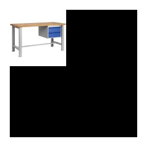 Professionelle Werkbank L. 1500 mm – Version mit 2 Schubladen